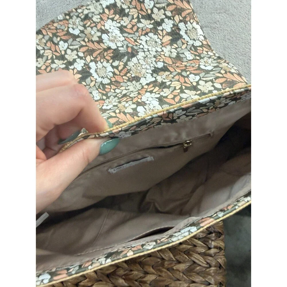 Cato Bag Paper Body With pu trim Floral